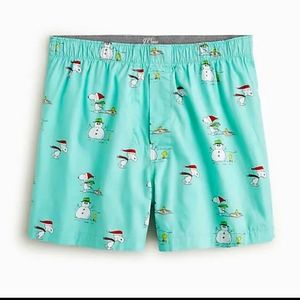 J.CREW Peanuts® X J.Crew boxers  Skating Snoopy Santa MED BNWT RETIRED 2025